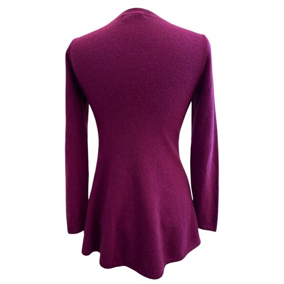 Isaac Mizrahi Live Cashmere Long Tunic Sweater XXS Purple Classy Luxury Minimal - Picture 10 of 10